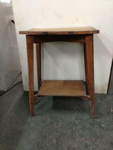 R140.00 … Small 2 Tier Solid Oak Table. Size: 53 X 35 X 70cm. 