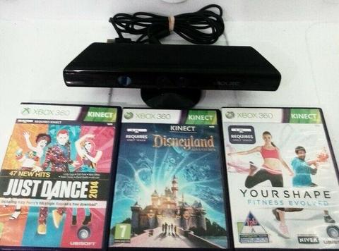 Xbox 360 Kinect Bundle + 3 Games! 