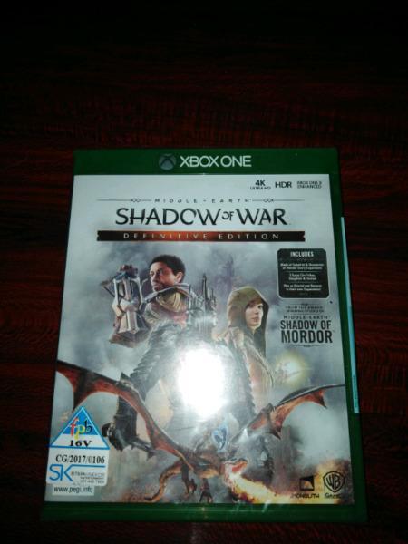 shadow of war definitive edition(sealed) 