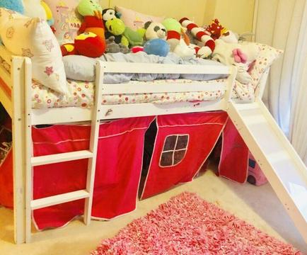 Bunk bed with built in slide  