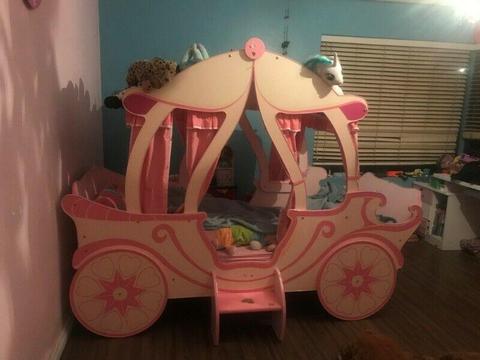 Girl Princess Carriage Bed 