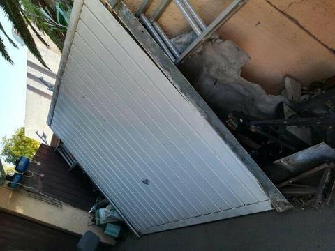 White Galvanized steel tip up Garage door 