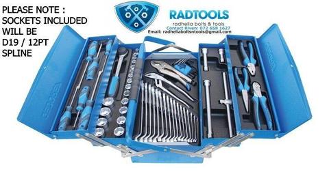 GEDORE 60 PIECE TOOL KIT INCLUDING D19 / 12PT SPLINE SOCKETS *ON SPECIAL* 