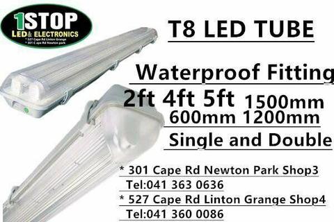 T8 LED TUBE Dust-Proof, Waterproof, Corrosion-Proof Fitting 600mm 1200mm 1500mm Single and Double 