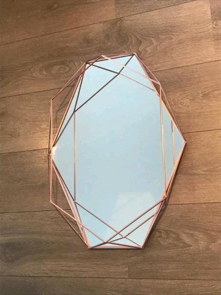 Rose gold copper mirror 