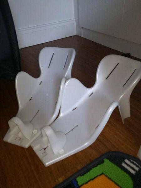 2 ADDIS BABY BATH SEATS “WHITE” - great for twins 