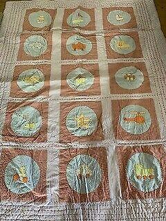 Cotton embroidered quilt 