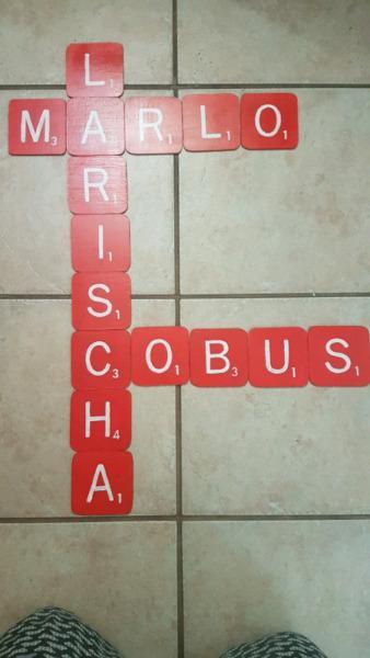 Large Custom-made word game tiles for wall decoration 