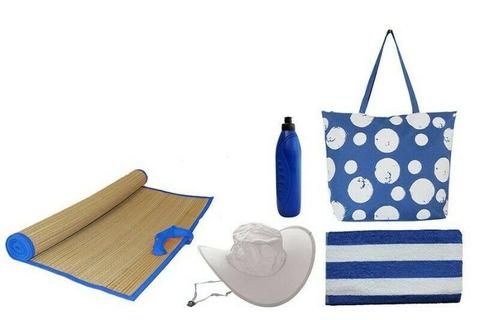 Blue circle printed beach bag gift set!! On Promotion!!! 