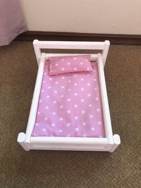 Wooden bed for toys  