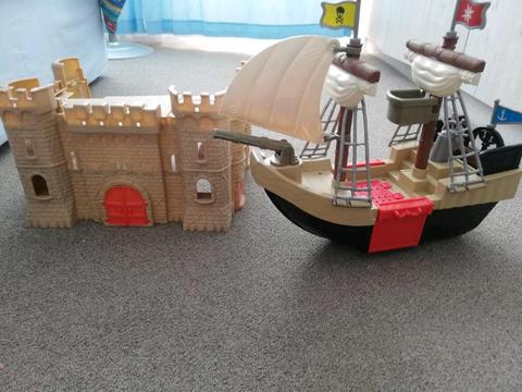 Pirate ship with castle 