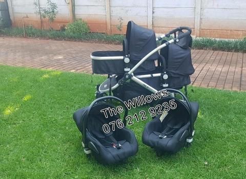 Second Hand Nula Duo Twin Travel System  