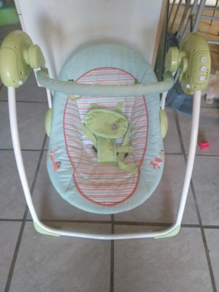 Babies R Us Happy Fox Battery Operated Baby Swing 