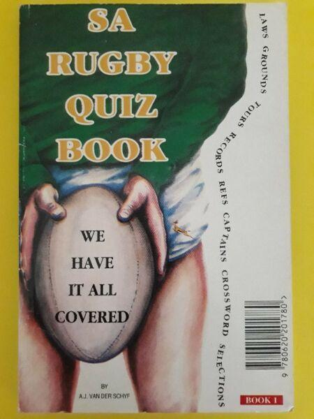 SA Rugby Quiz Book - AJ Van Der Schyf - Book 1. 