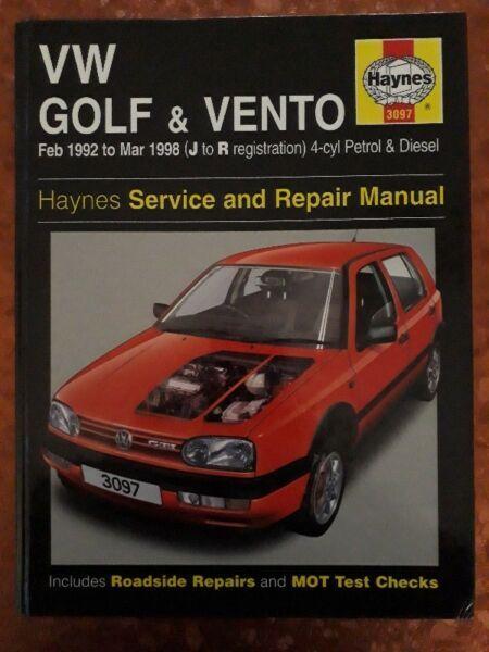 VW Golf & Vento - Haynes - Service And Repair Manual - 3097. 