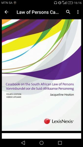 Casebook on the South African Law of Persons 4th Edition eBook (PDF format)  