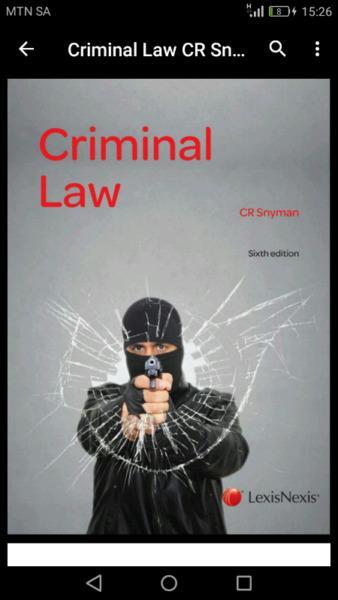 Criminal Law 6th Edition eBook (PDF format) by CR Snyman  