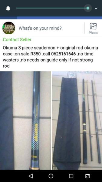 Okuma rod and sleeve R 350 durban warner beach 