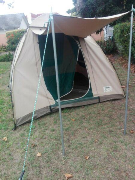 Heavy duty canvas dome tent. 