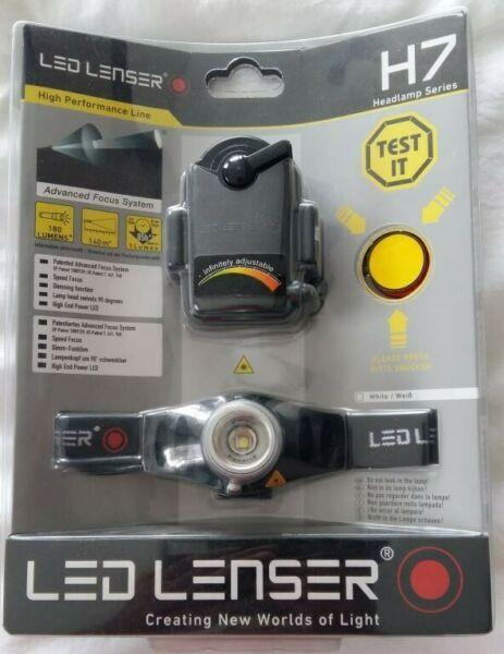 LED LENSER H7 HEADLIGHT HEADLAMP TORCH FOR OUTDOOR CAMPING SPORTSMAN CYCLIST JOGGING RUNNING 