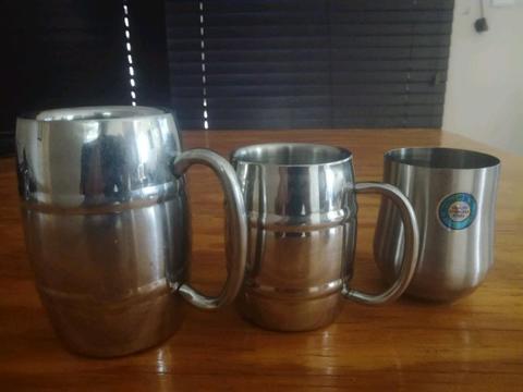 Stainless steel mugs 