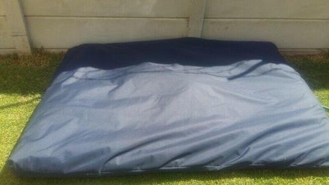 NEW SLEEPING COUCH MATTRESS WITH BRAND NEW CANVAS COVER IDEAL FOR CAMPING 