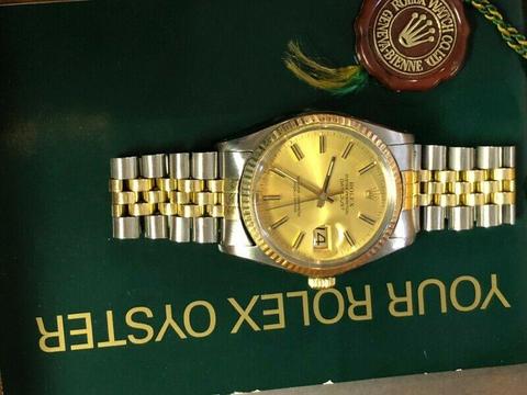 ROLEX OYSTER PERPETUAL DATE JUST TWO TONE 
