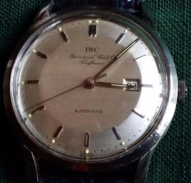 Vintage IWC Automatic-Date Men's Watch - Pie Pan Dial 