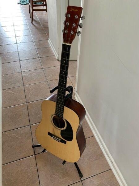 Classic Ritmüller Accoustic Guitar and stand 