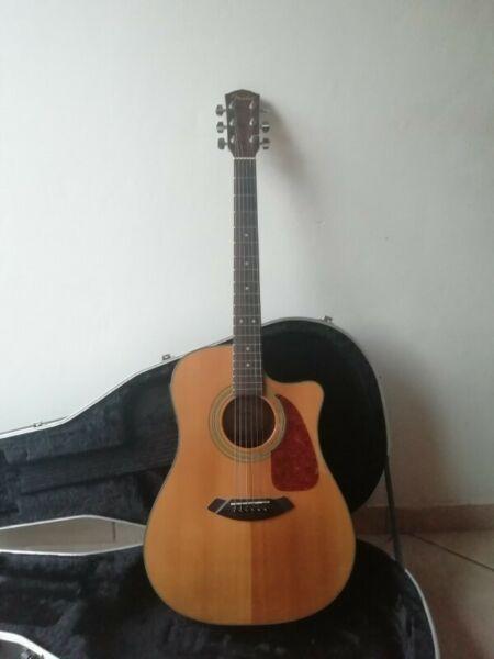 FENDER CD140SCE ACOUSTIC-ELECTRIC GUITAR WITH STAGG HARD CASE 