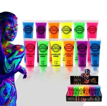 Face and body paint 6 colors neon  