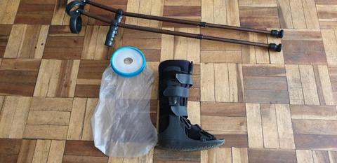 Injury / Surgery starter pack (Boot, Crutches, Shower Cover) 