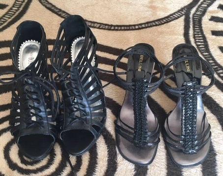 Sandals. Black strappy. Size 6. x2 pairs left. Bothasig Cape Town 