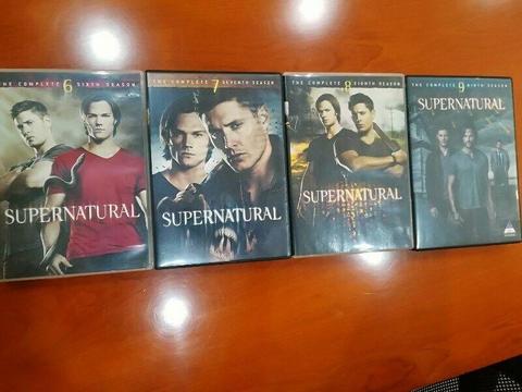 Supernatural season 6,7,8 &9 for sale 6 disks per season Immaculate condition Special features 