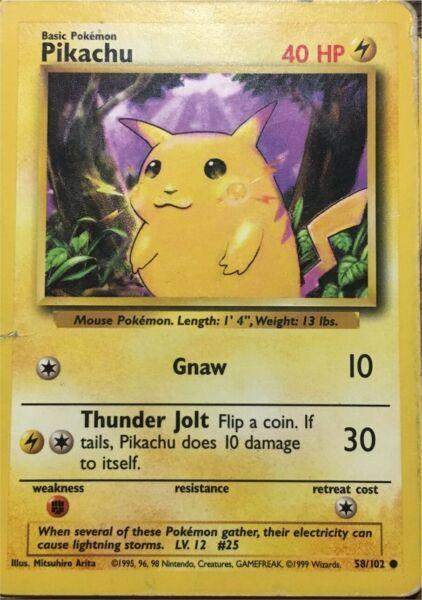 Pokemon Pikachu Card 1999  