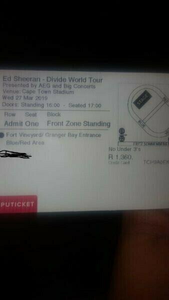 Ed Sheeran Cape Town Tickets 
