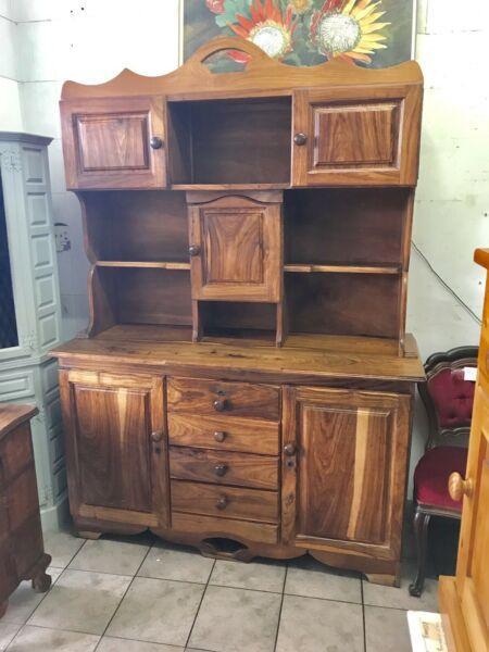 Solid kiaat wood kitchen cabinet or sideboard  