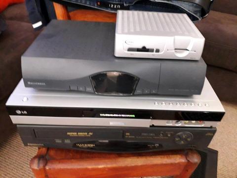 Dstv decoders and DVD player , recorder 