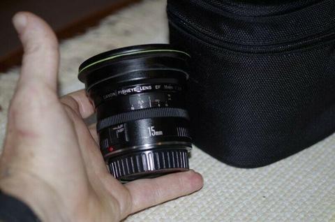 Canon 15mm fisheye, F2.8, photos show exact item on sale 
