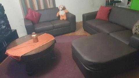 Alaska lounge suite. Full grain leather. New  