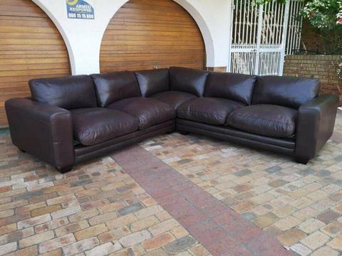 Beautiful Corner Couch Lounge Suite Full Leather Great Condition Price Neg Call Bobby 0764669788 