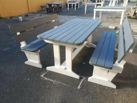 BRAND NEW WOODEN TABLES and BENCHES for SALE -- Call - 0725203389 --- www.vmbenches.co.za  