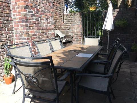 8 seater outdoor table and chairs  
