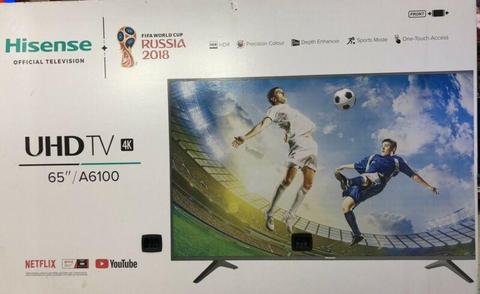Tv’s Dealer: HISENSE 65” HDR SMART 4K ULTRA HD LED NEW WITH WARRANTY  