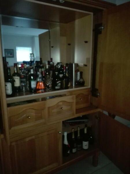 Solid Oak Drinks Cabinet 