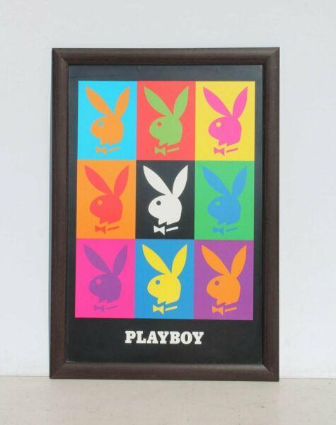Glass Fronted Wooden Framed Playboy Picture 