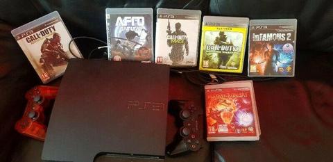 Playstation 3 (Including 2 wireless controllers and 6 games) 