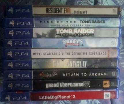 PS4 games up for trade or for sale 