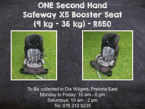 Second Hand Safeway X5 Booster Seat (9 kg - 36 kg) 