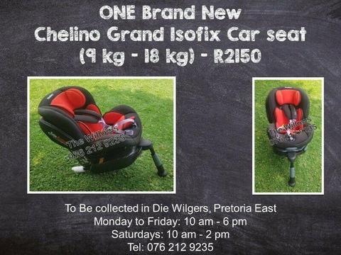 Brand New Chelino Grand Isofix Car seat (9 kg - 18 kg) 